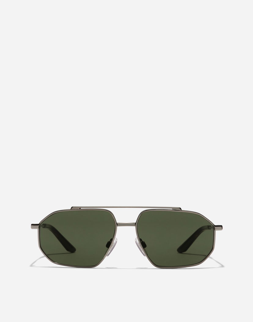 Slnečné okuliare Dolce & Gabbana Metal Classic Geometric Double Bridge Sunglasses Metalická | VG2328VM4719V000