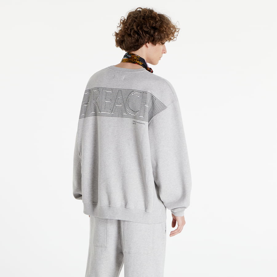 Mikina PREACH Lined Logo Crewneck Šedá | SW10348, 1