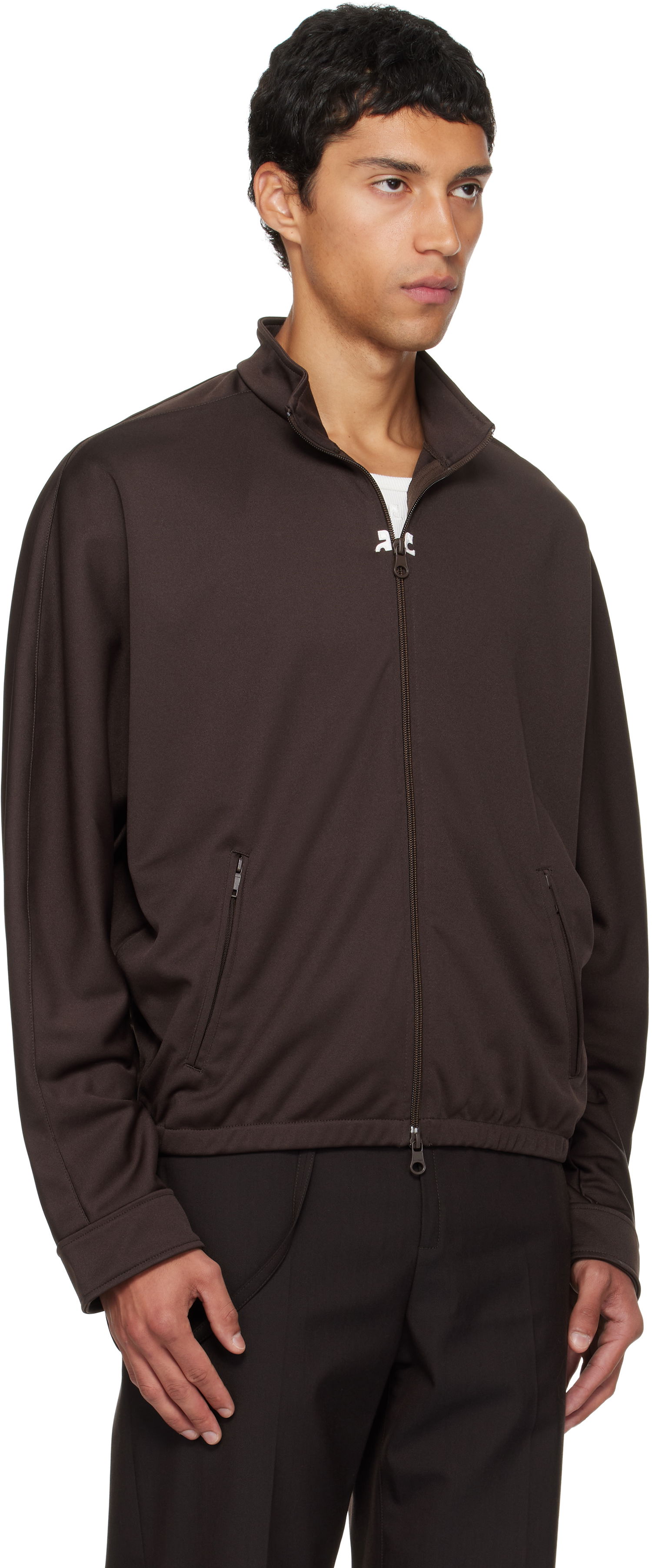 Bunda Courrèges Courrèges Interlock Tracksuit Jacket Hnedá | 325JVE134JS0250, 1