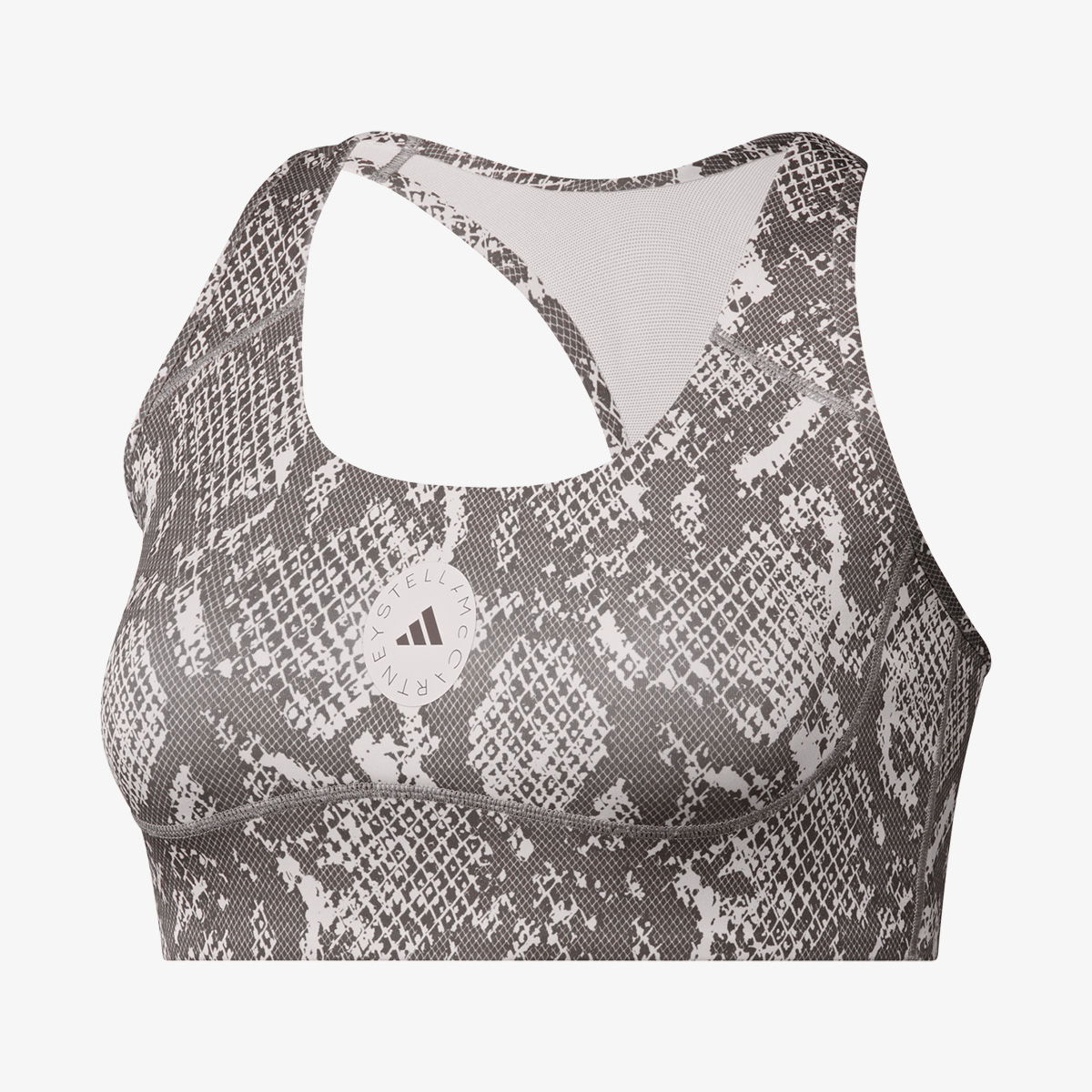 Podprsenka adidas Performance Stella McCartney Power Impact Training Medium Support Printed Sports Bra Šedá | JM6092, 1
