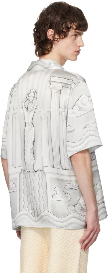Košeľa Casablanca Casablanca Sacred Stone Silk Shirt Biela | U-MPS25-SH-003-07, 2