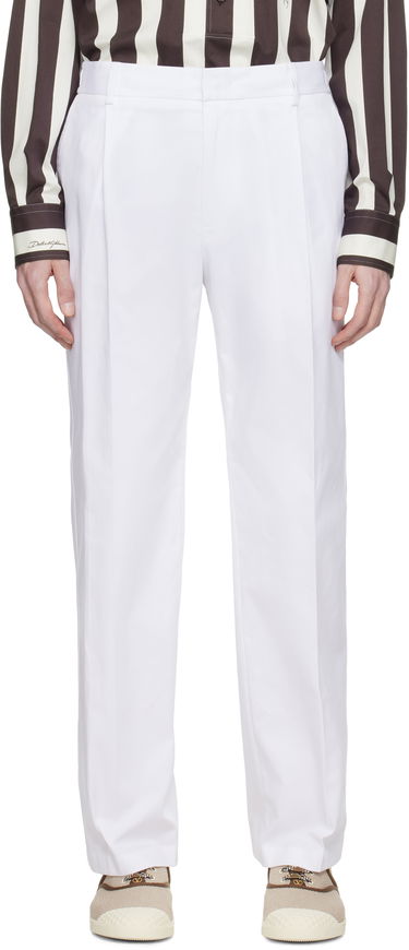 Nohavice Dolce & Gabbana Dolce&Gabbana Gabardine Trousers Biela | GP0K7TFUFNV, 0