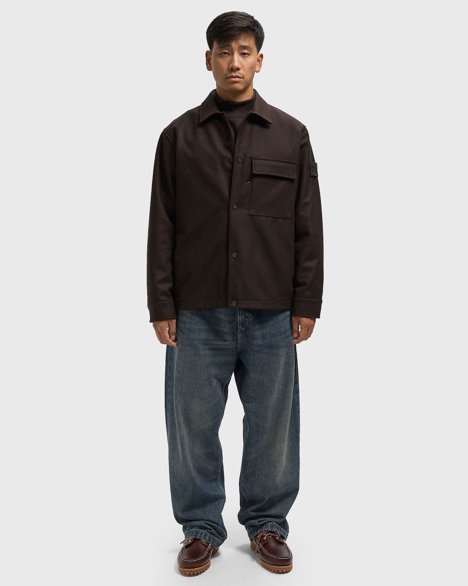 Košeľa Stone Island Wool Overshirt Hnedá | K2S151200028S0F24.V0070, 1
