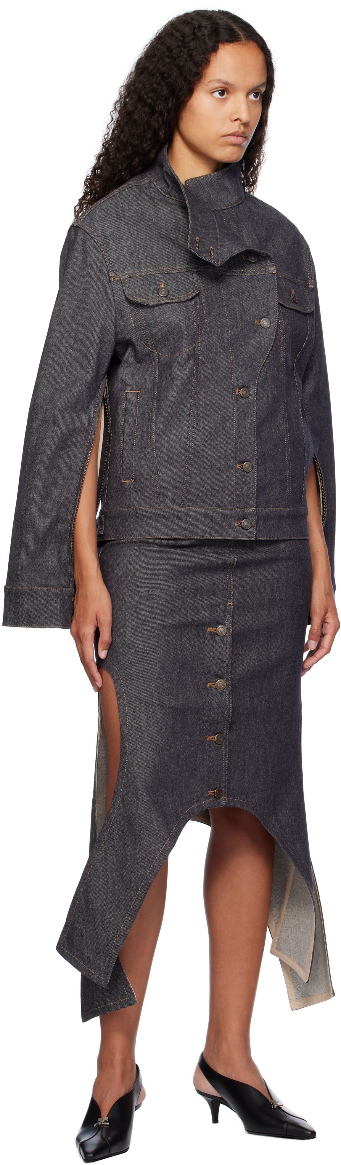 Courrèges Midi Denim Skirt