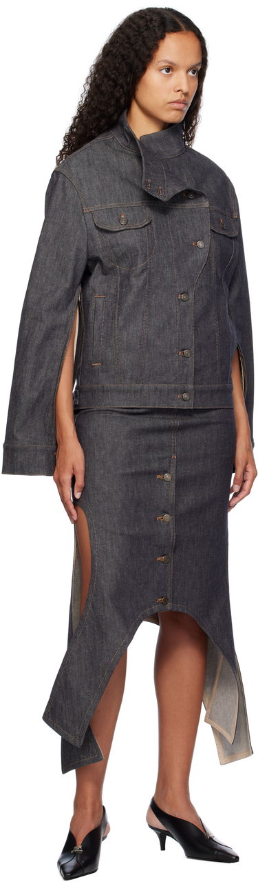 Sukňa Courrèges Courrèges Midi Denim Skirt Modrá | 424DJU206DE0035, 3