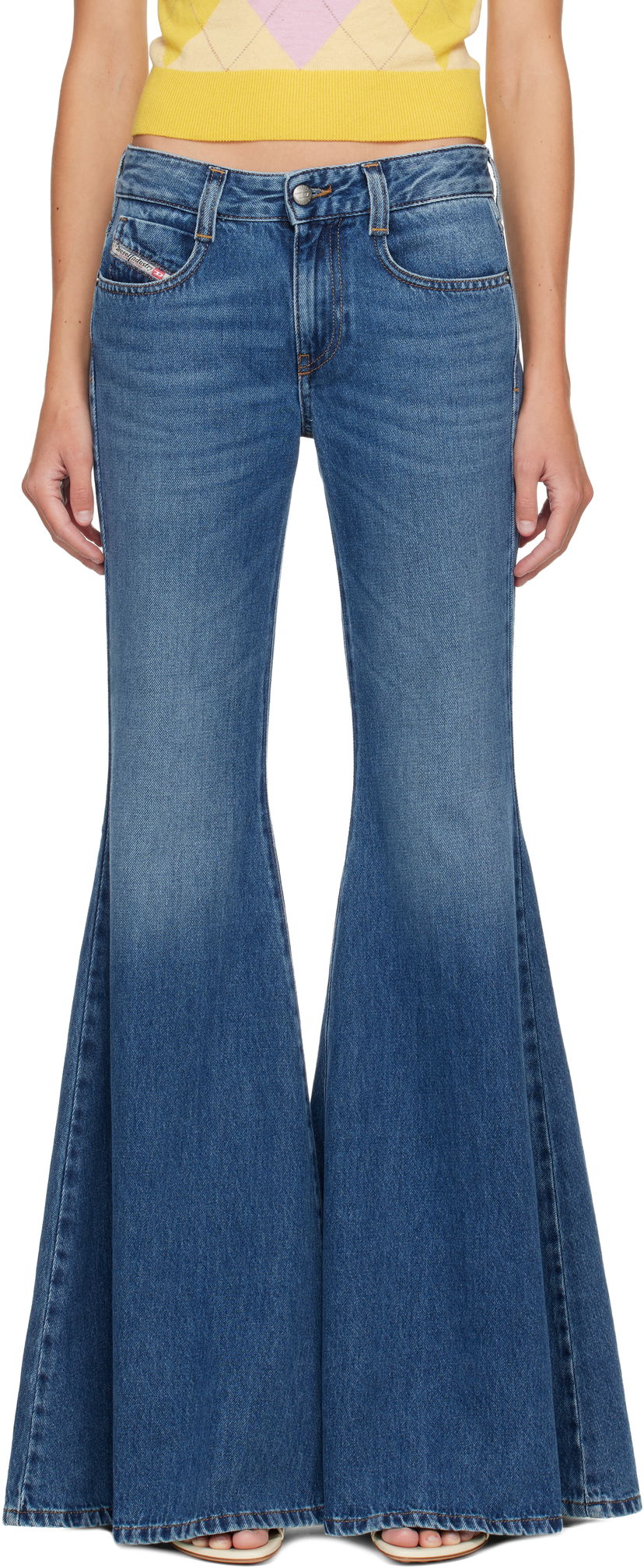 Džínsy Diesel Flare 1970 D-Bleess Jeans Modrá | A17887 09M56