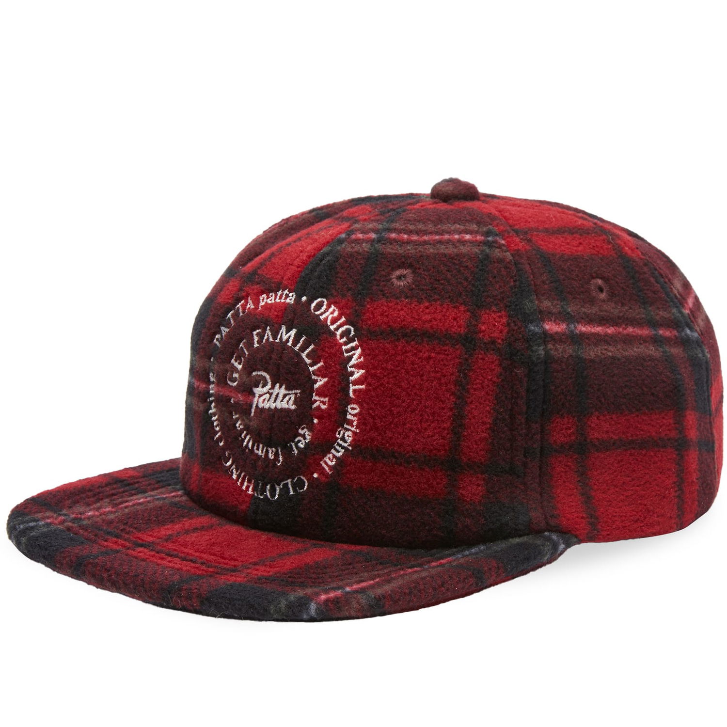 Šiltovka Patta Tartan Sherpa Fleece Cap Vínová | POC-AW23-T-A-FLC-C-001, 0