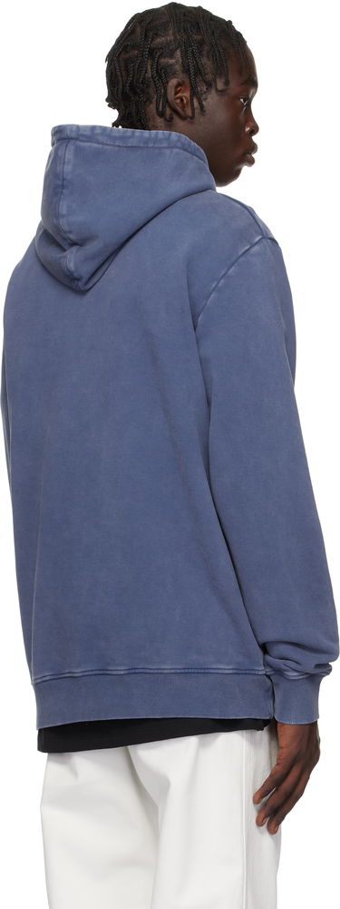 Mikina Balmain Balmain Vintage Embroidered Hoodie Modrá | EH1JT047BC72, 2