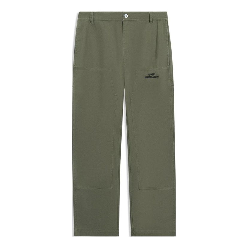 Cargo nohavice Li-Ning Skateboarding Graphic Straight Pants Zelené | AKXT049-2