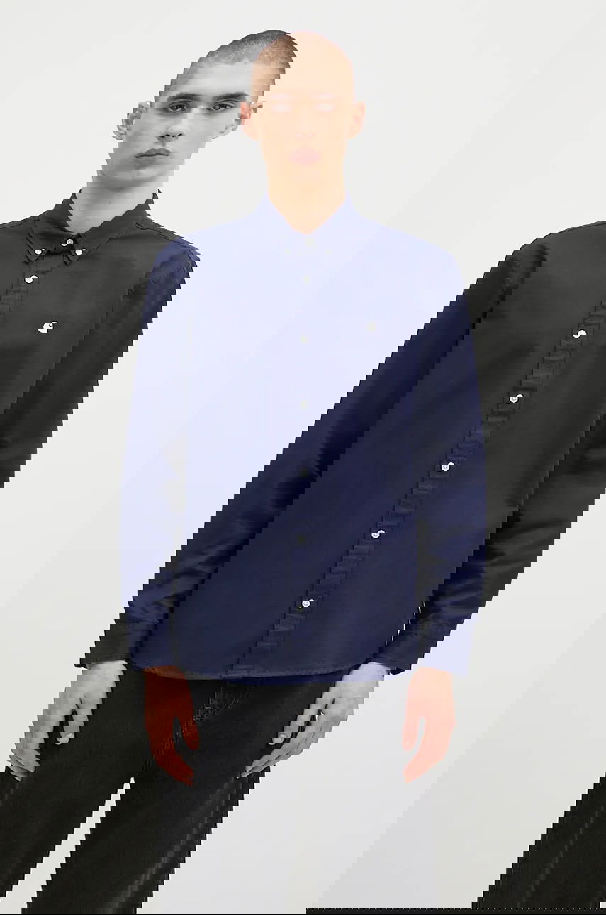 Košeľa Carhartt WIP Cotton Longsleeve Madison Shirt Regular Navy | I023339.2E2XX, 0