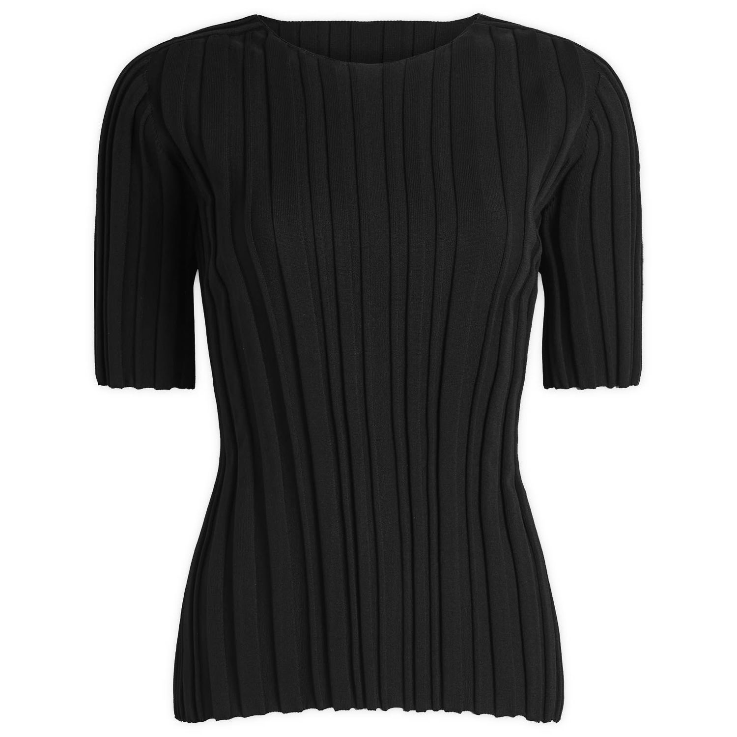 Tričko Pleats Please Issey Miyake Issey Miyake Rib Knit T-Shirt Čierna | PP56KK852-15, 1