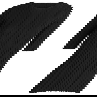 Tričko Pleats Please Issey Miyake Issey Miyake Rib Knit T-Shirt Čierna | PP56KK852-15, 1