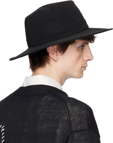 Klobúk Yohji Yamamoto Yohji Yamamoto Wool Gabardine Wide Brim Hat Čierna | HP-H08-100, 2