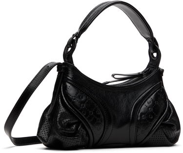 Kabelka Marine Serre Marine Serre Moonogram Embossed Leather Futura Bag Čierna | WBA006A CLEA0051, 2