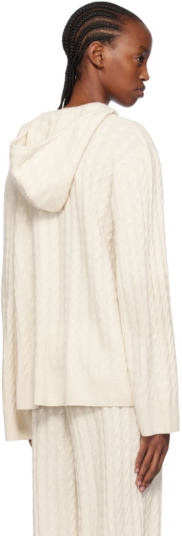 Sveter TOTEME Cable Knit Zip Hoodie Béžová | 241-WRT1024-YA0023, 2