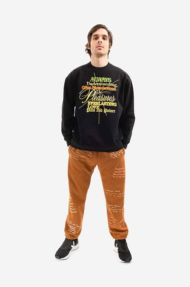 Mikina Pleasures Faith Crewneck Sweatshirt Fialová | P21W027, 3