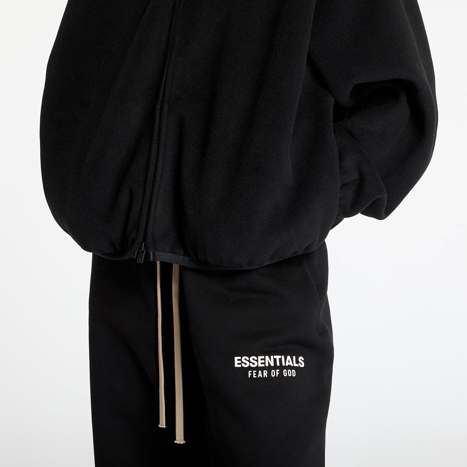 Mikina Fear of God Brushed Fleece Hooded Bomber Jacket Čierna | 202HO245400FW-001, 1