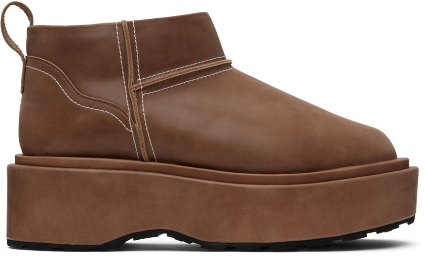 Doplnky We11done We11done Pull-Loop Platform Boots Hnedá | WD-AO1-23-468-W-BR, 0