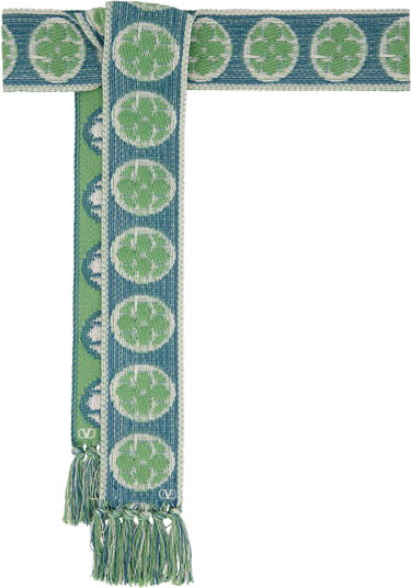 Šál Valentino Valentino Garavani Antibes Knitted Scarf with Tassels Zelené | 6Y2EN00BAZN, 1