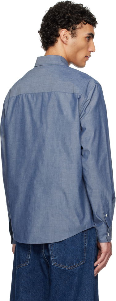 Košeľa MAISON KITSUNÉ Maison Kitsuné Fox Head Casual Shirt Modrá | OM00432WC5043, 2