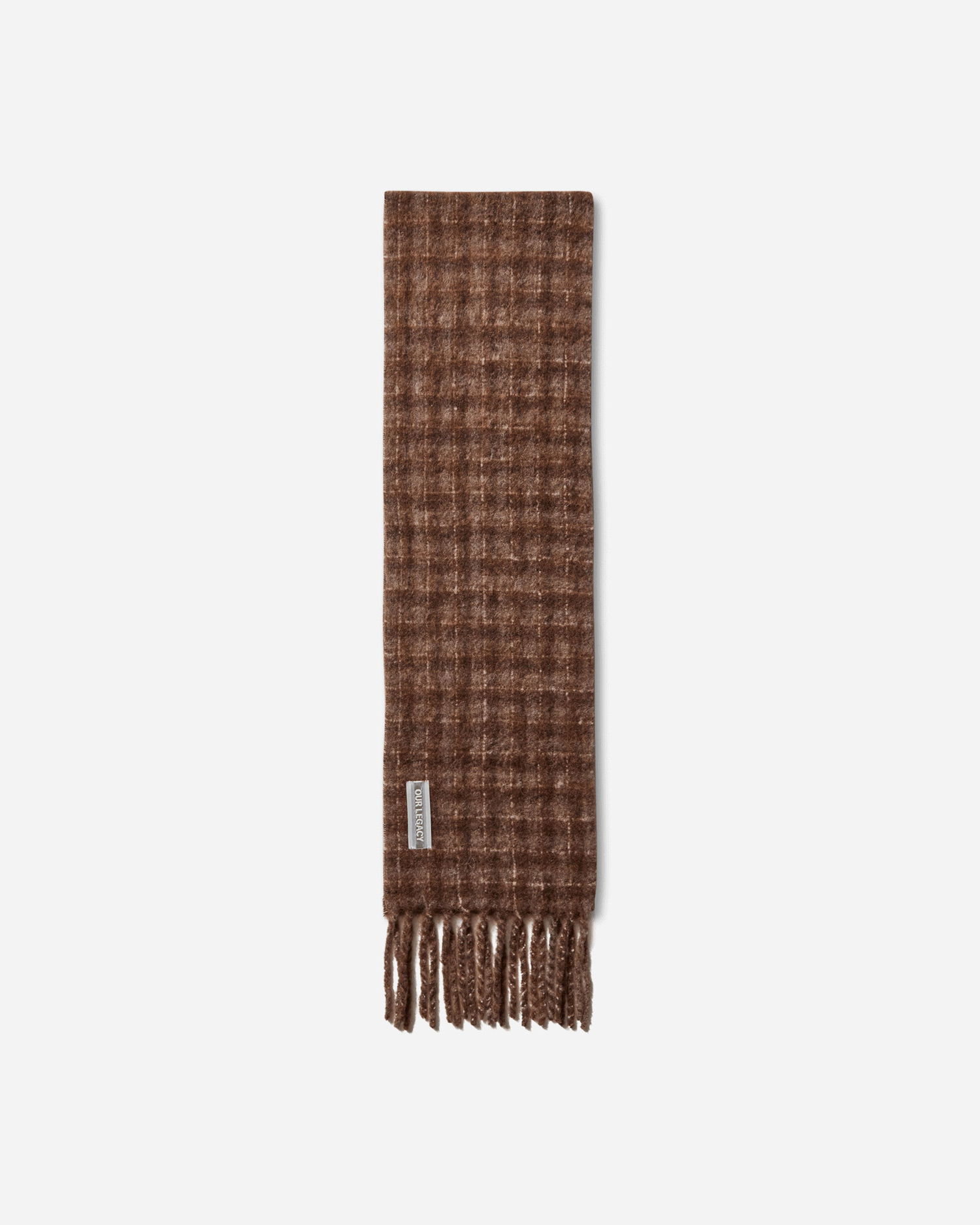 Šál OUR LEGACY Our Legacy Estate Check Scarf Hnedá | A4258EBF 001, 1