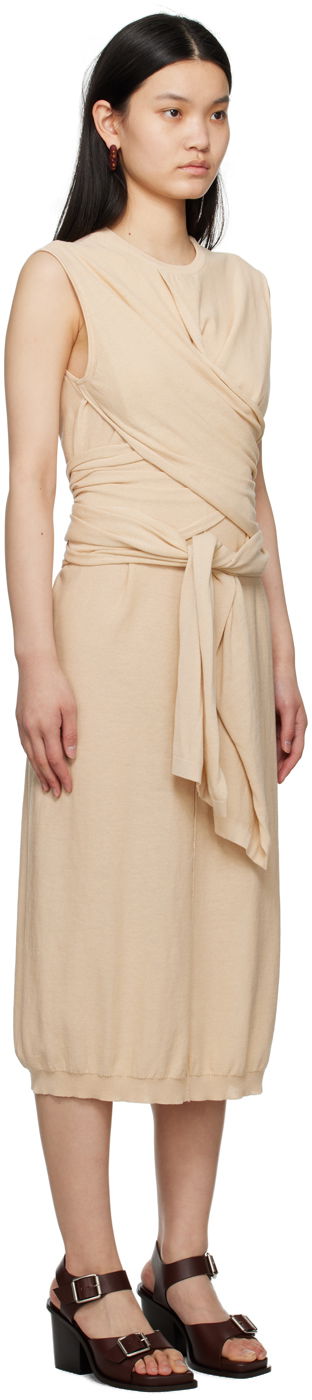 Šaty LEMAIRE Midi Dress With Knot Béžová | DR1022 LK116, 1