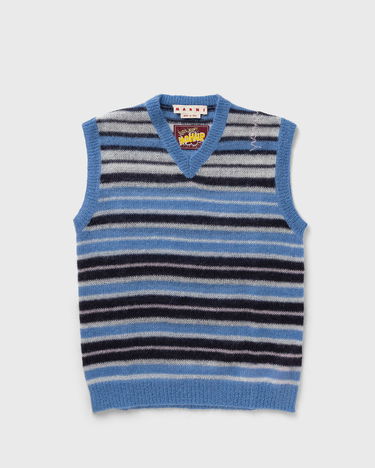 Sveter Marni Striped Knit V-Neck Vest Modrá | CVMG0136Q0-STB26, 0