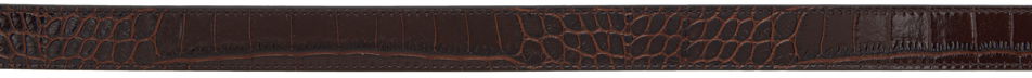 Opasok Tom Ford TOM FORD Croc Angled Buckle Belt Hnedá | TB286-LCL439X, 1
