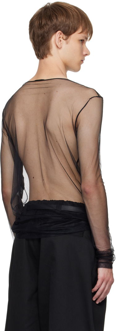 Tričko Ann Demeulemeester Ann Demeulemeester 'Angel Divine' Sheer Long Sleeve T-Shirt Čierna | B0013163-FA585-099, 2