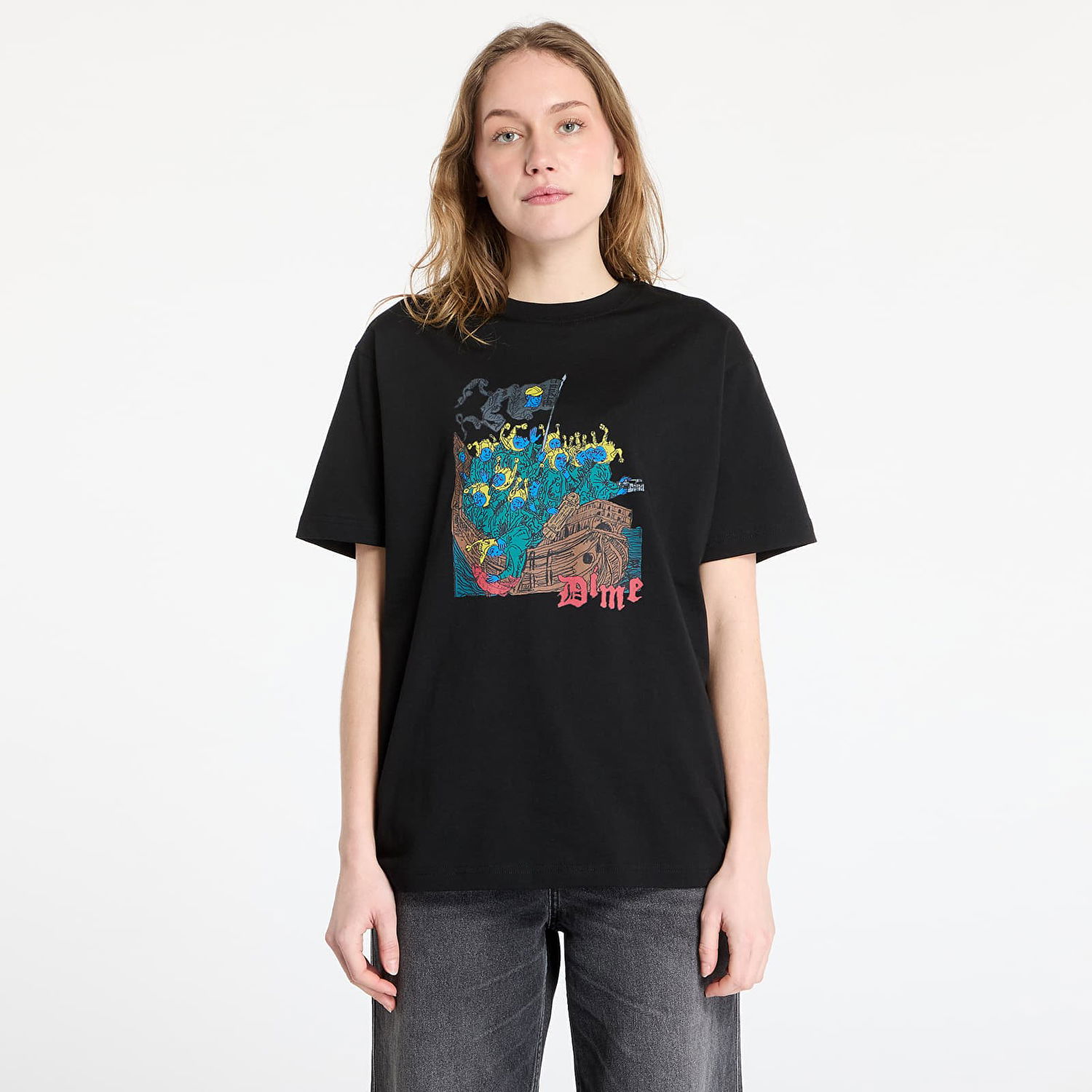 Tričko Dime DIME Folly T-Shirt Čierna | DIMEHO2463BLK, 1