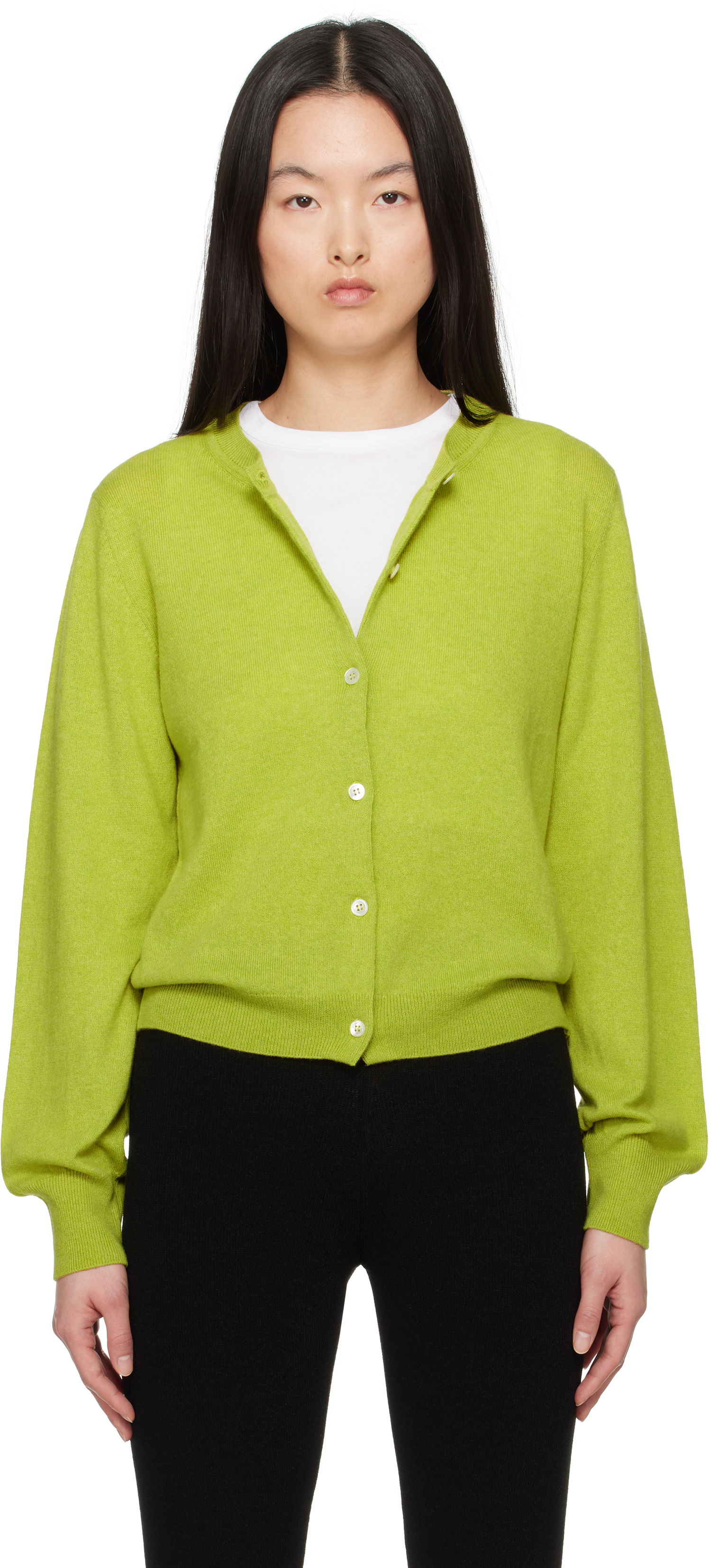 Sveter &Daughter &Daughter Enya Cashmere Cardigan Zelené | CH04635, 0