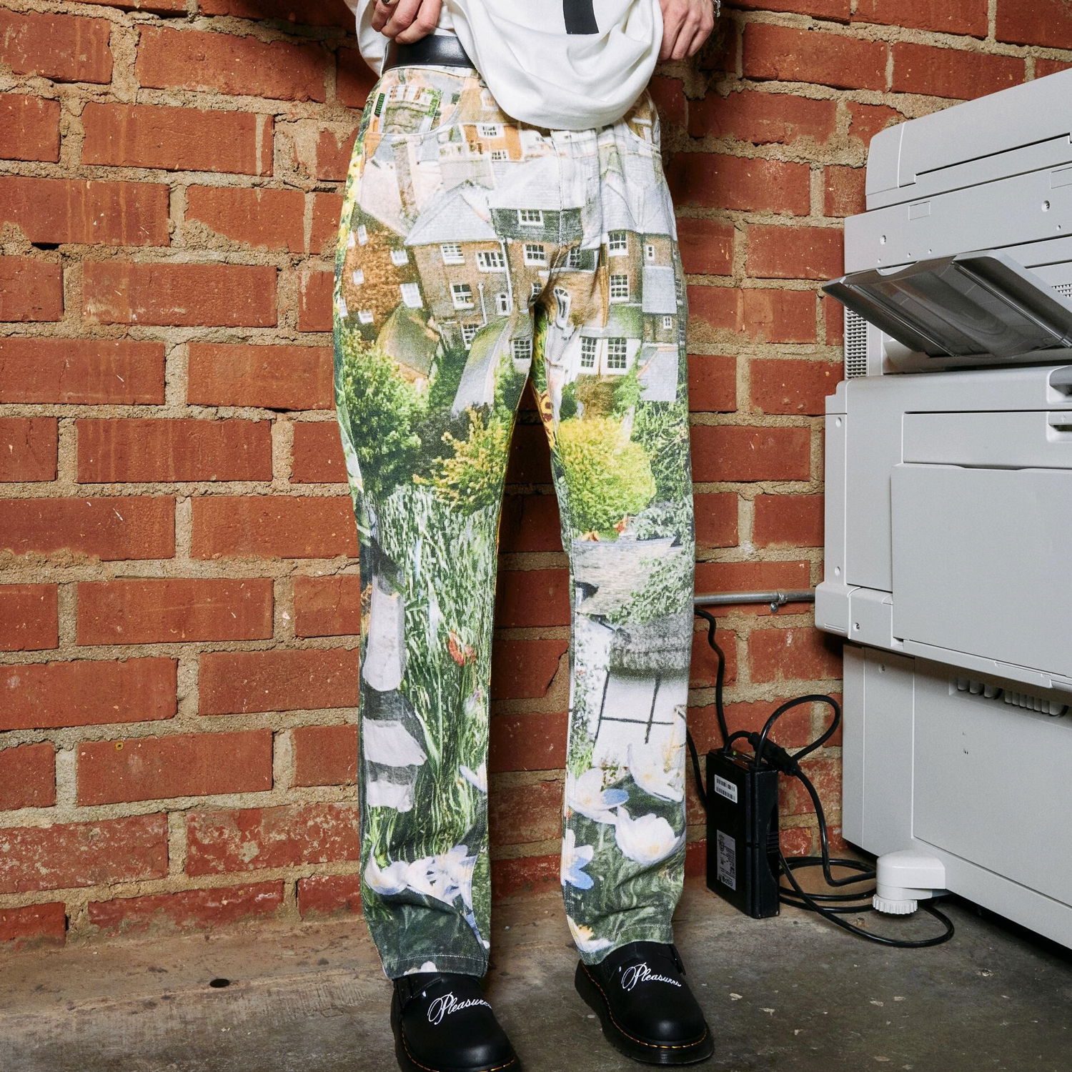 Džínsy Pleasures Garden 5 Pocket Denim Pants Zelené | P22W042-MULTI, 1