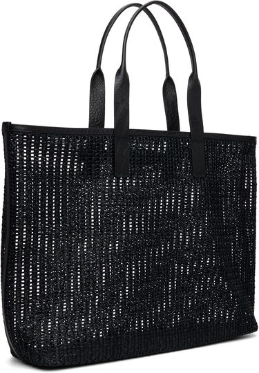 Tote bag Dolce & Gabbana Dolce&Gabbana Woven Mesh & Calfskin Shopper Tote Čierna | BM2453A9O94, 2