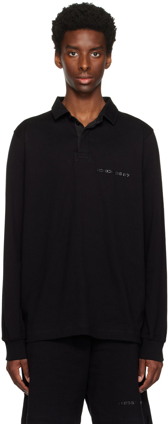 Polo tričko VETEMENTS Bonded Long Sleeve Polo Čierna | VL16TO100B