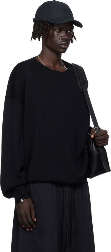 Sveter Fear of God Fear of God ESSENTIALS Long Sleeve Crewneck Sweater Čierna | 192SP256490F, 1