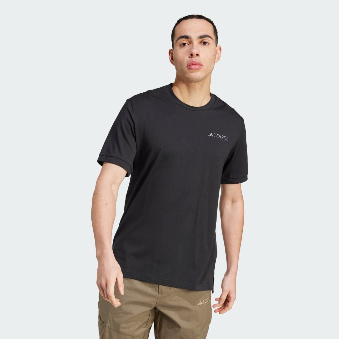 Tričko adidas Performance Terrex Xploric Short Sleeve Logo Tee Čierna | IN4618, 0