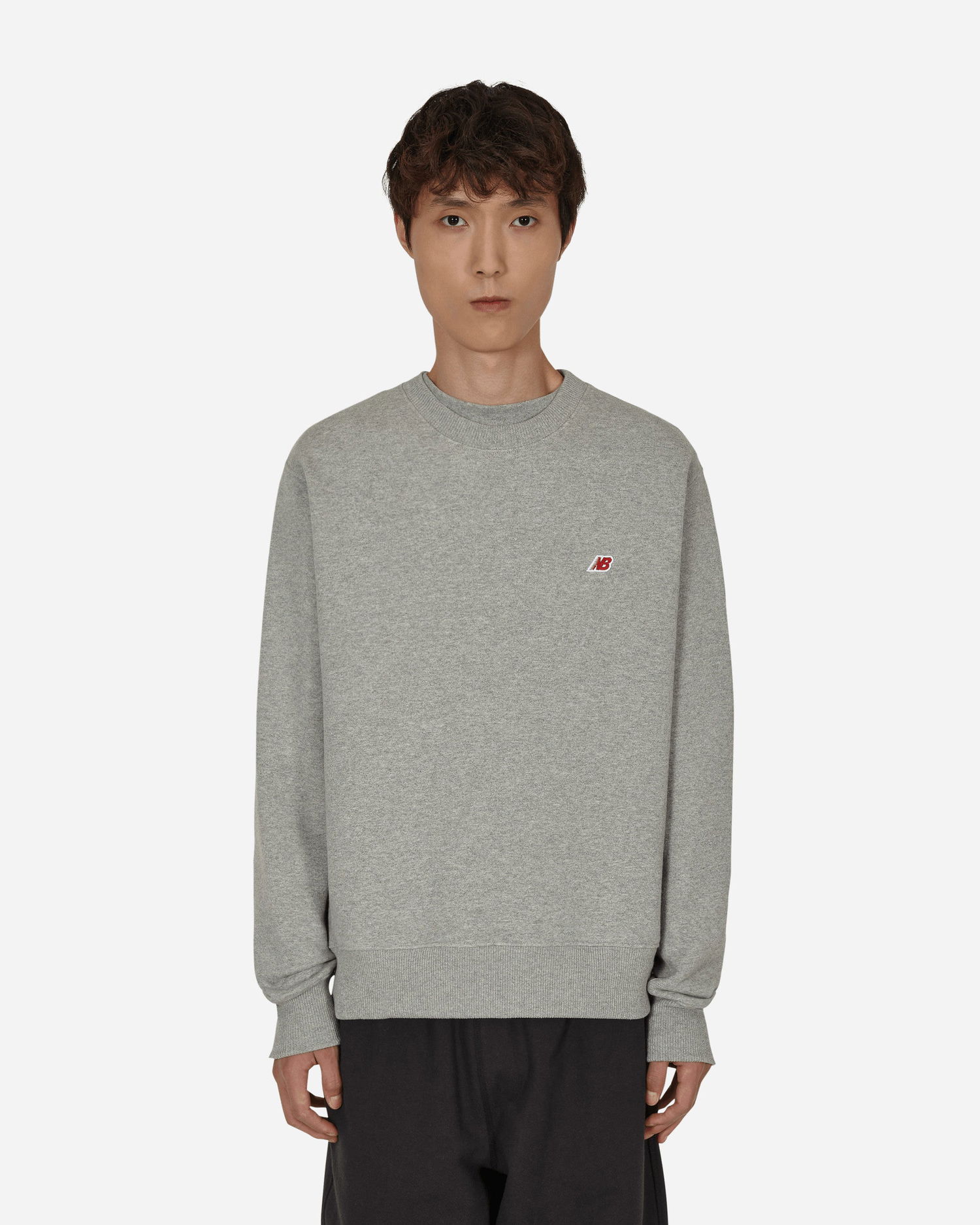 Mikina New Balance Crew Sweatshirt Made in USA Šedá | MT21541_AG, 1