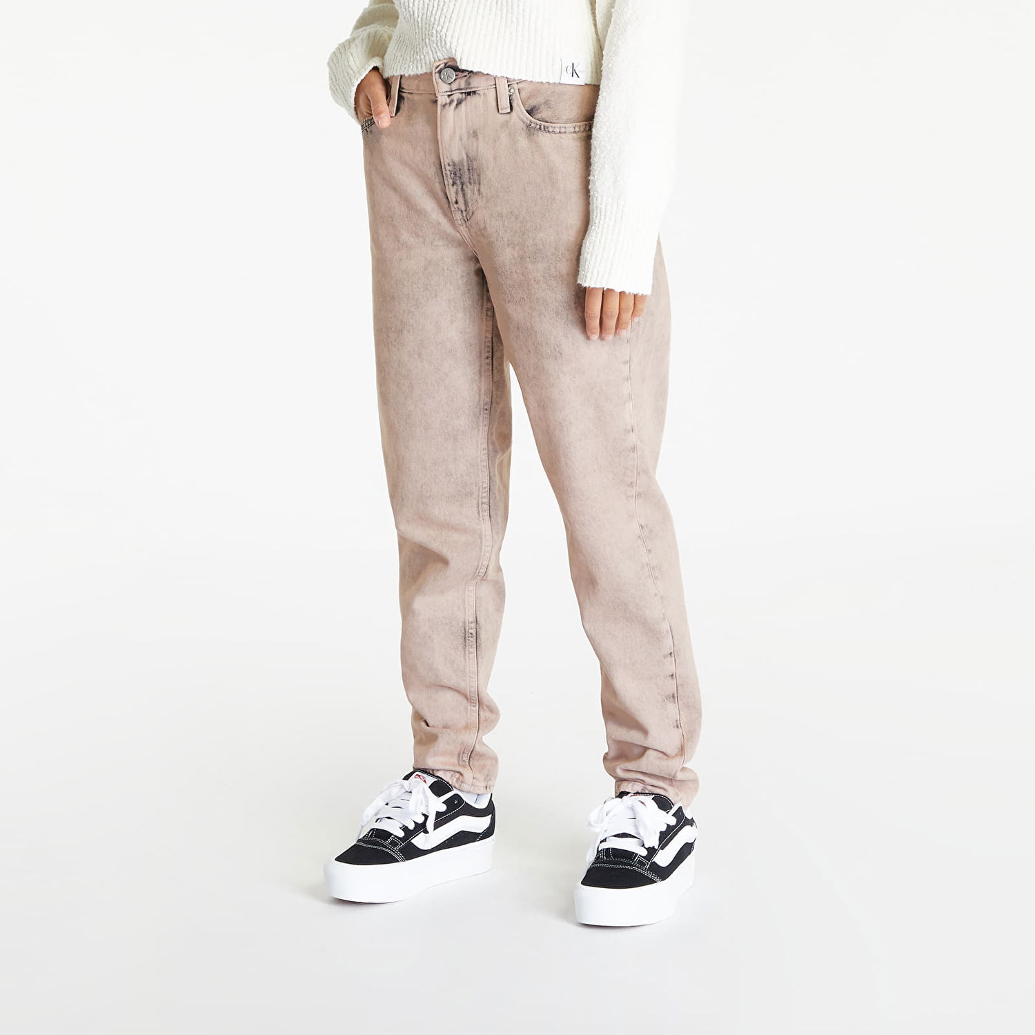 Džínsy CALVIN KLEIN Mom Jean Béžová | J20J221795 1A4, 0