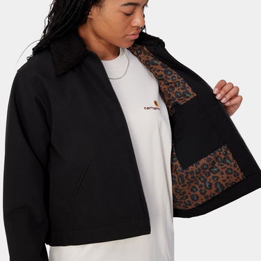 Bomber bunda Carhartt WIP Newkirk Black Jacket with Faux Fur Collar Čierna | I033880_5, 5