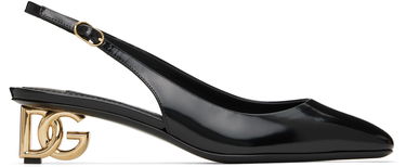 Tenisky a topánky Dolce & Gabbana Dolce&Gabbana Patent Leather Slingback Heels Čierna | CG0913 A1037, 0