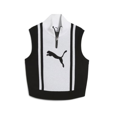Tielko Puma FUTURE.PUMA.ARCHIVE Knit Zip-Neck Tank Top Biela | 632126_01, 5
