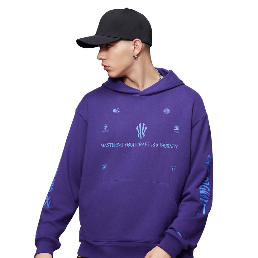 Mikina ANTA KAI 1 Graphic Print Hoodie Fialová | 8724B1709-2