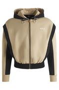 BOSS Active Zip-Up Hoodie with Color-Blocking