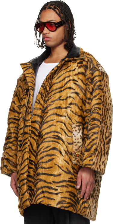 Kabáty Martine Rose Martine Rose Leopard and Tiger Print Reversible Leather Coat Čierna | 567LP18001, 3