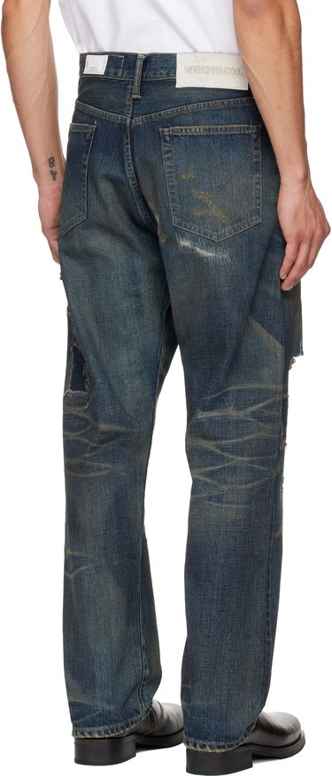 Džínsy Neighborhood Distressed Ripped Patched Denim Jeans Modrá | 252XBNH-PTM08, 2