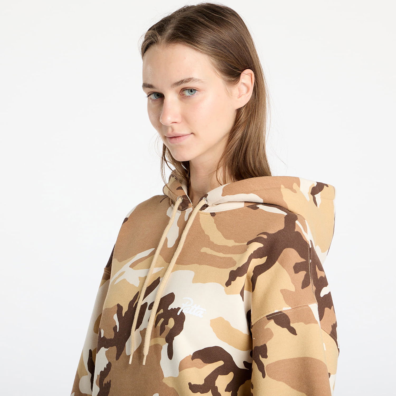 Mikina Patta Patta Bark Woodland Camo Boxy Hoodie Béžová | POC-SS25-2050-325-0006-193, 1