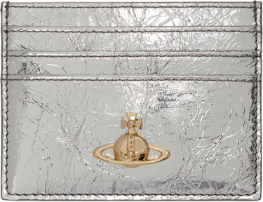 Peňaženka Vivienne Westwood Vivienne Westwood Flat Metallic Crinkle Card Holder Metalická | 54030004W-L00A7-, 0