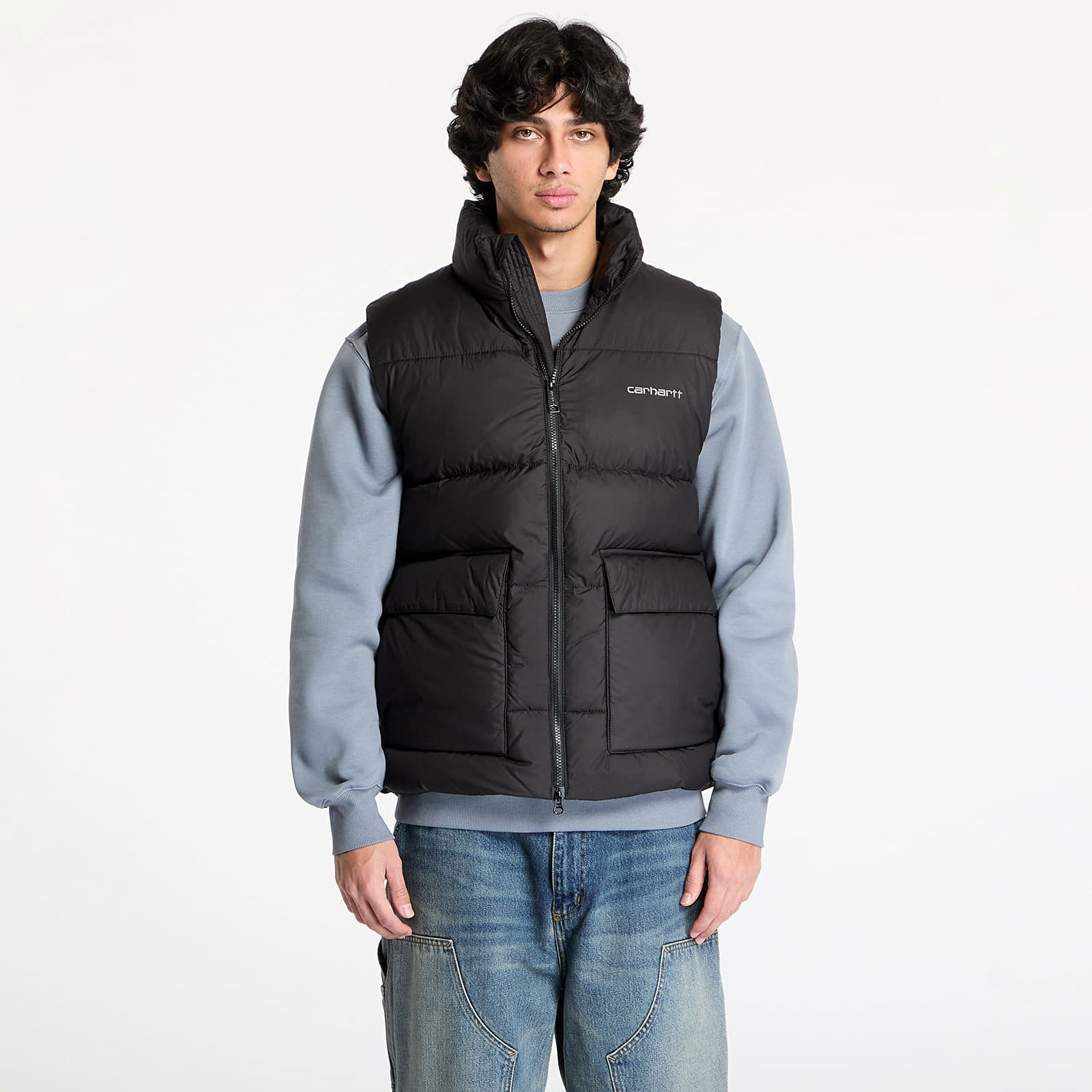 Vesta Carhartt WIP Springfield Vest UNISEX Black/ Misty Grey Čierna | I032265.2DXXX, 0