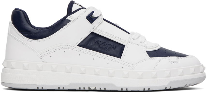 Oblečenie Valentino Valentino Garavani White & Navy Freedots Sneakers Biela | 4Y2S0H43RDG, 0