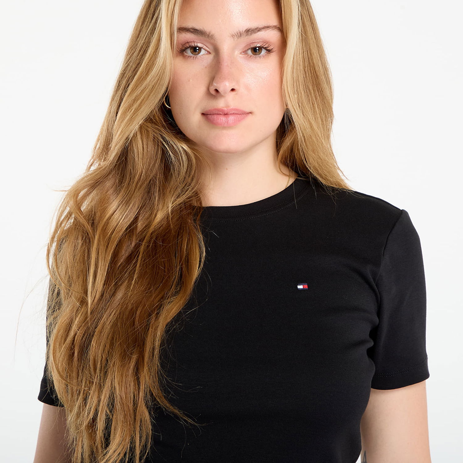 Tričko Tommy Hilfiger Tommy Hilfiger Slim Cody Short Sleeve T-Shirt Čierna | WW0WW40587 BDS, 1